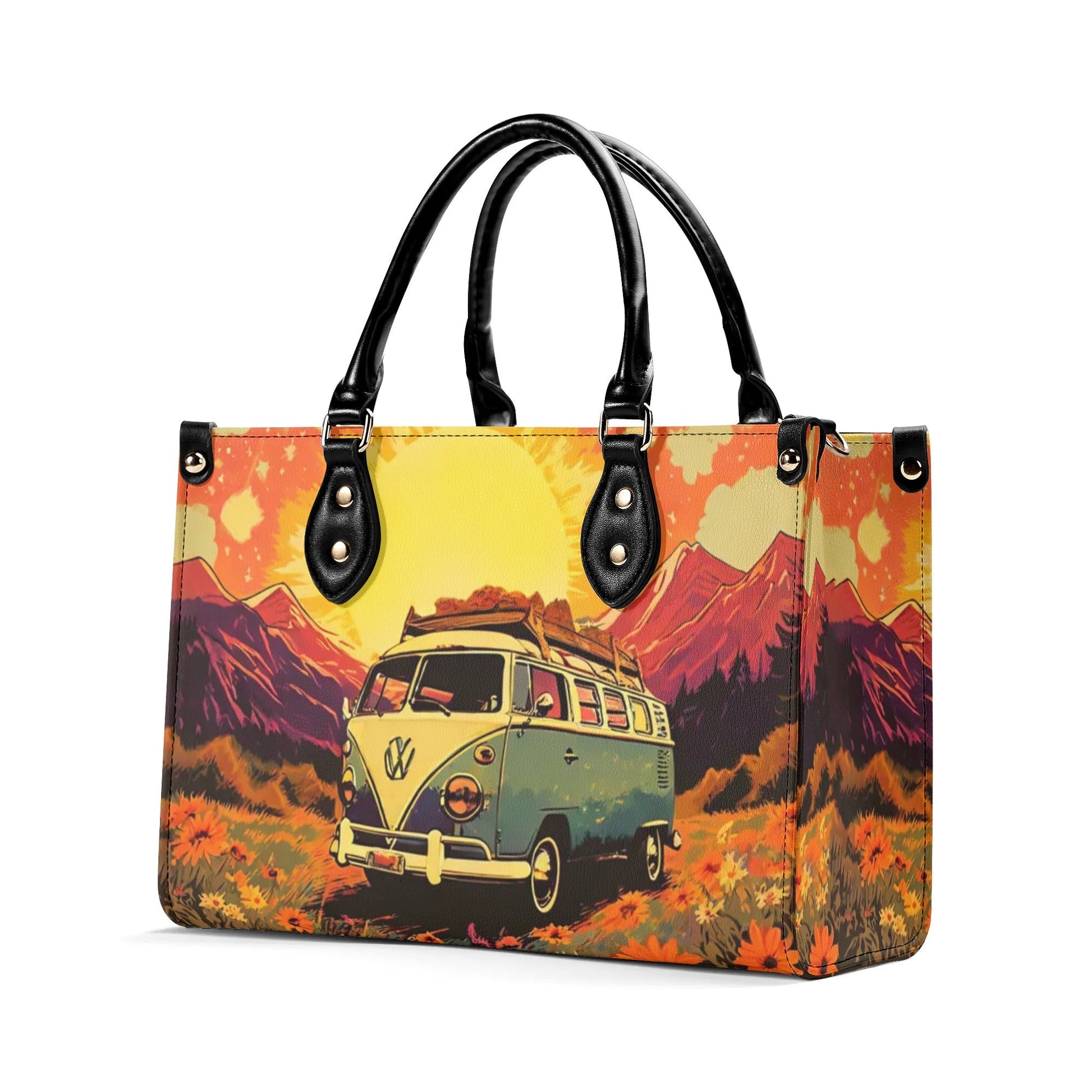 Bigcrowns CAMPING SCENE LEATHER HANDBAG N1208244