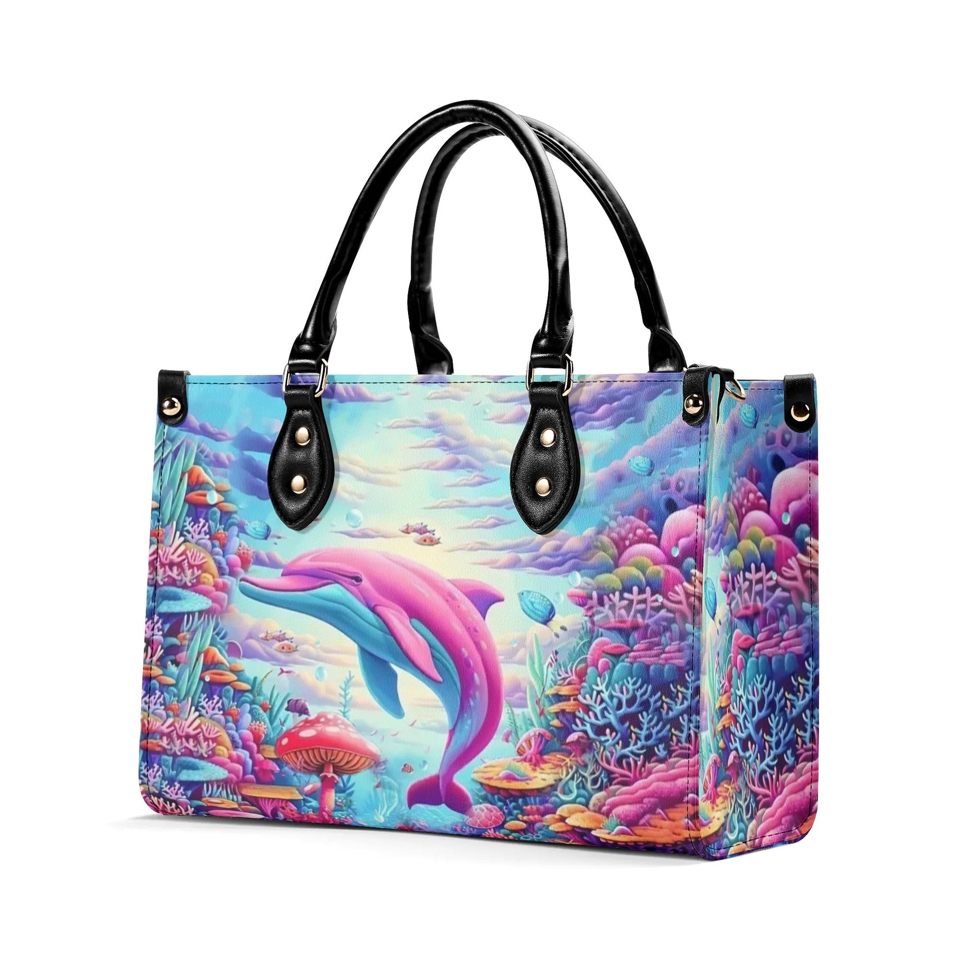 Bigcrowns PINK DOLPHIN LEATHER HANDBAG T0409244