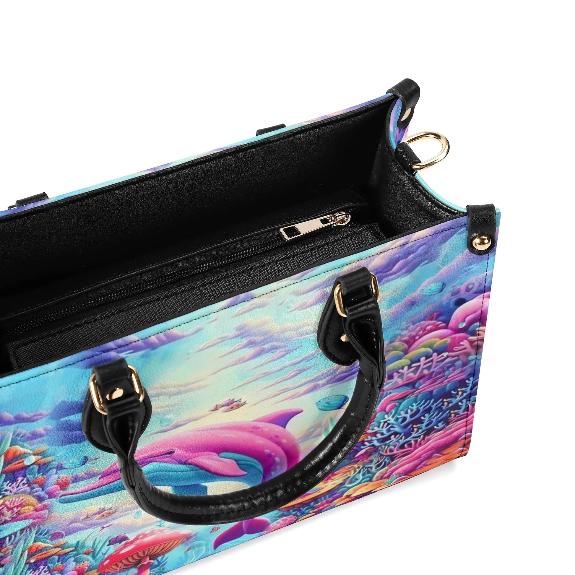 Bigcrowns PINK DOLPHIN LEATHER HANDBAG T0409244