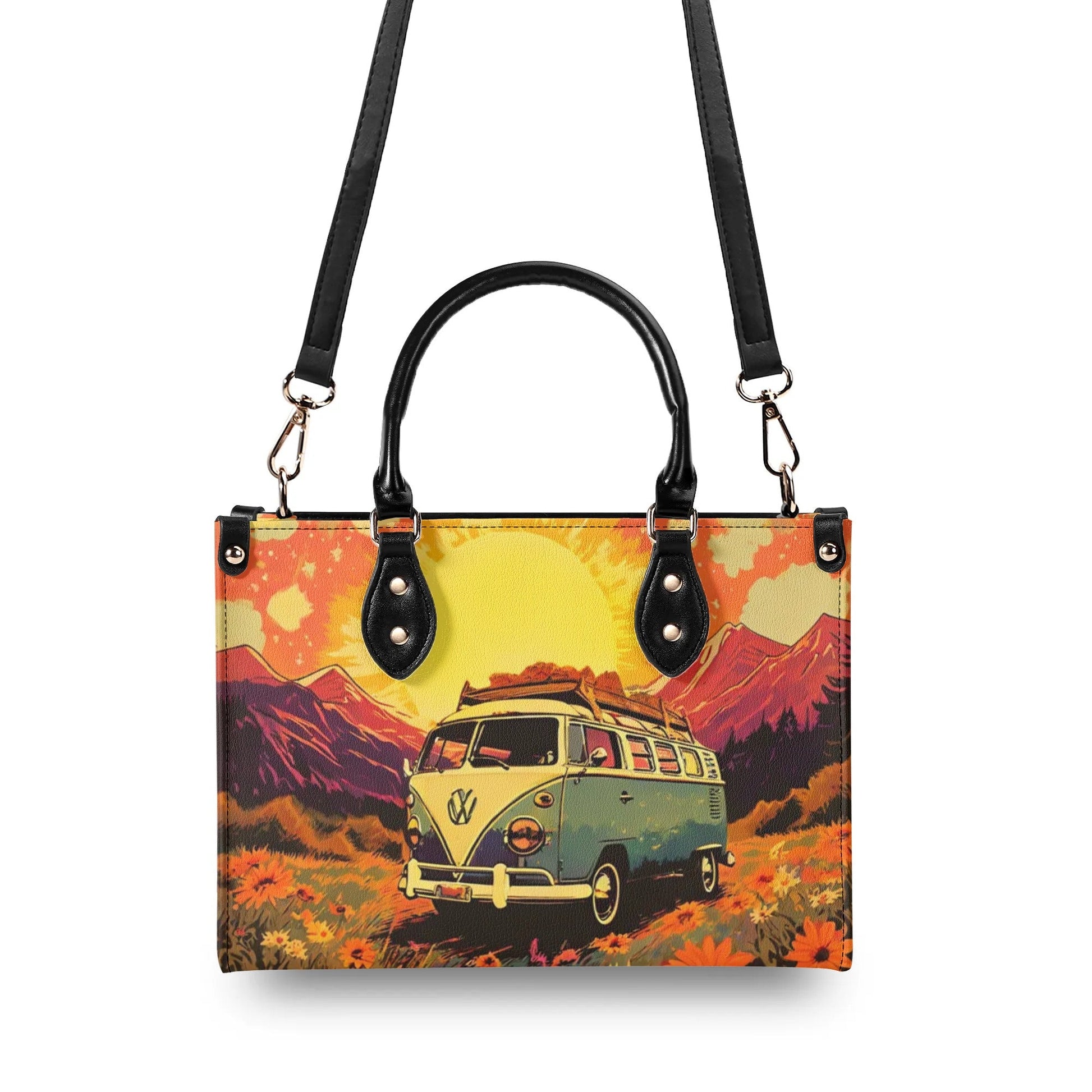 Bigcrowns CAMPING SCENE LEATHER HANDBAG N1208244