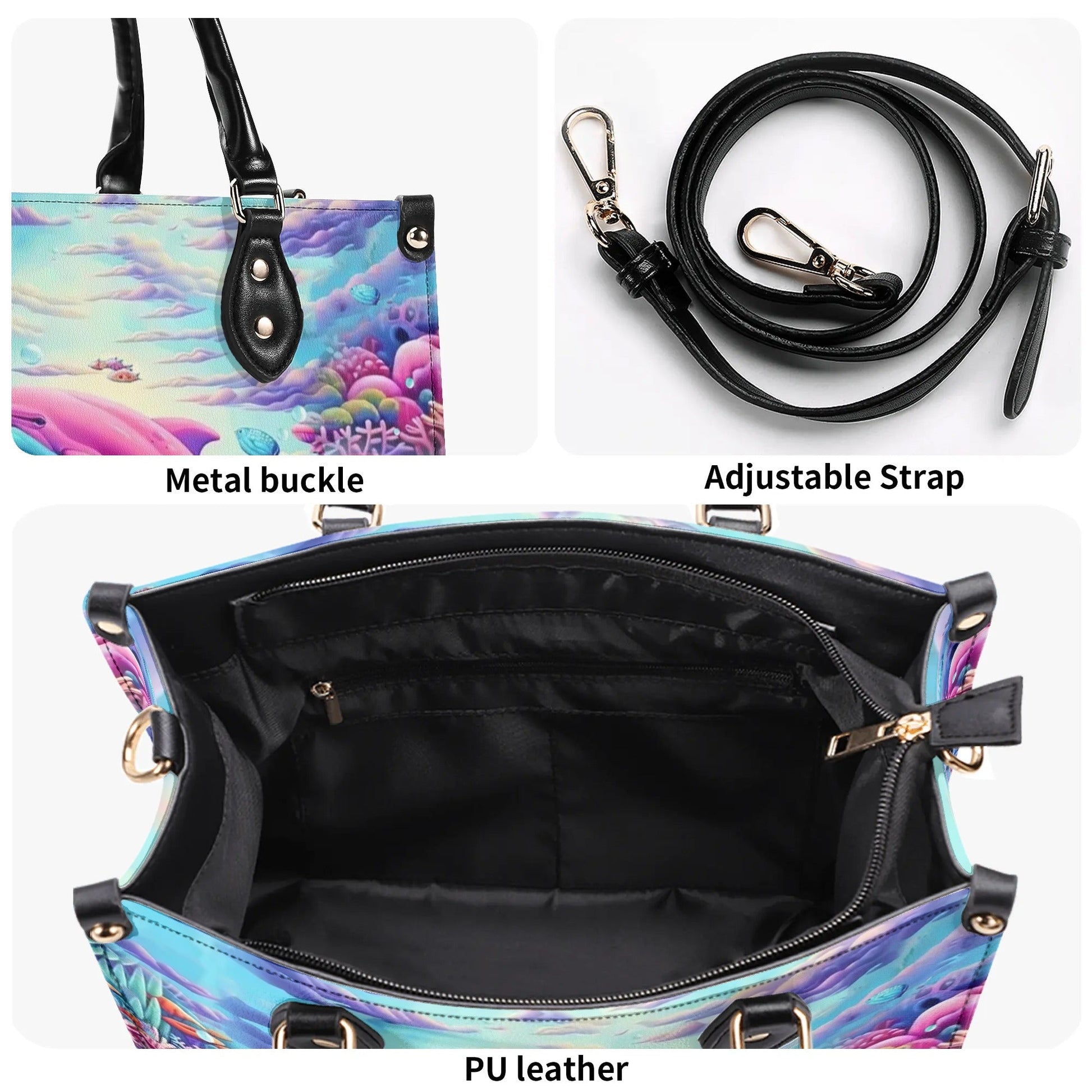 Bigcrowns PINK DOLPHIN LEATHER HANDBAG T0409244