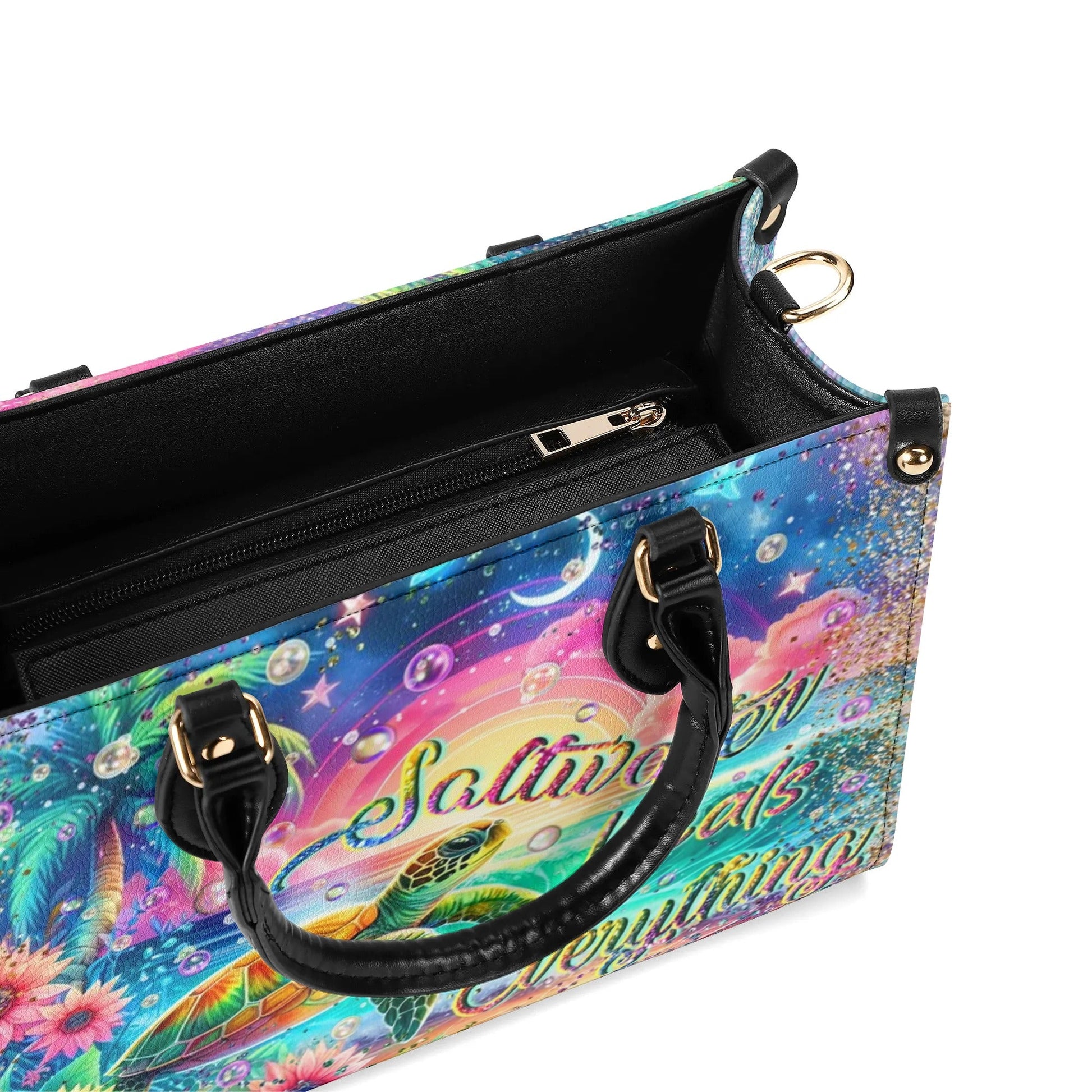 Bigcrowns SALTWATER HEALS EVERYTHING LEATHER HANDBAG N0107244