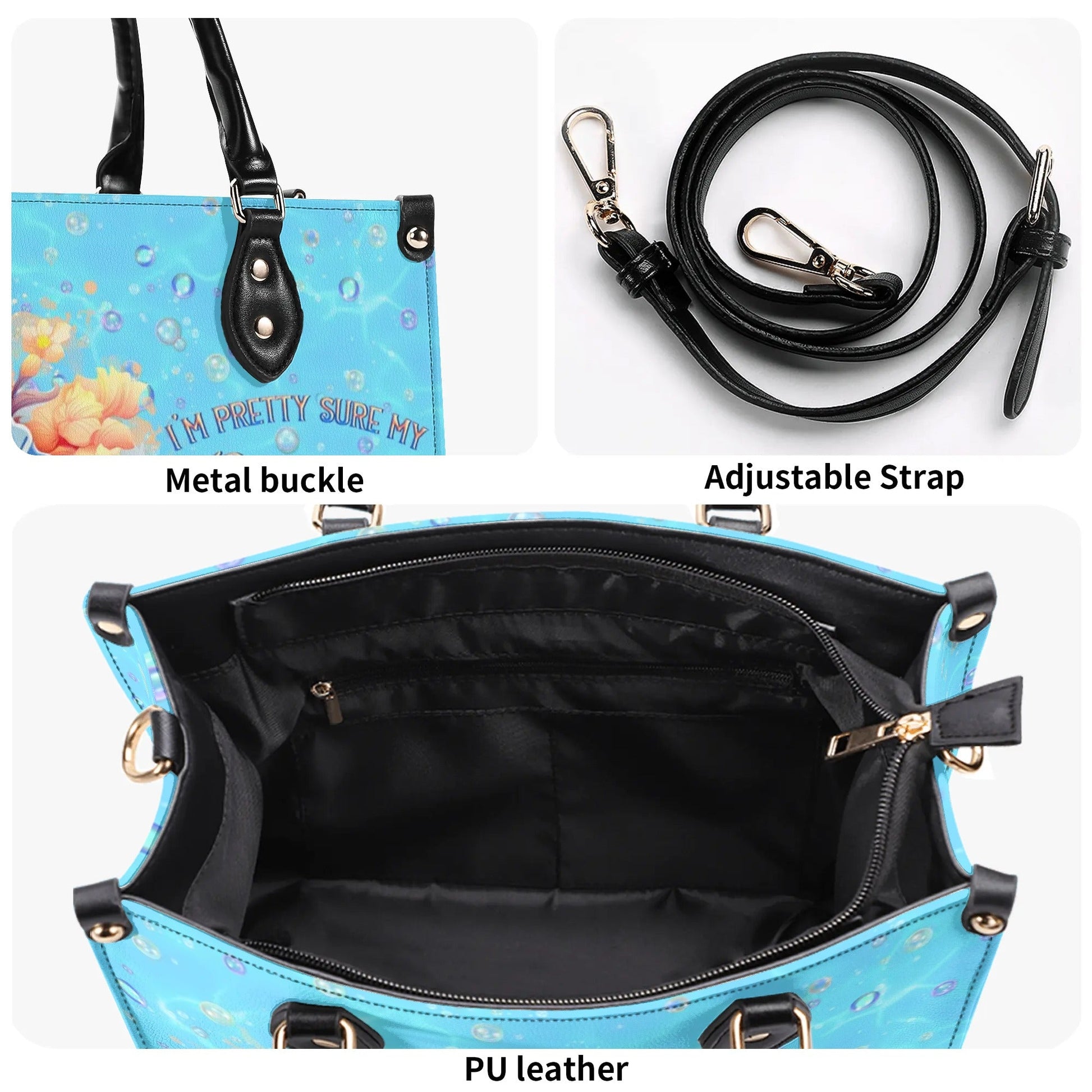 Bigcrowns I'M PRETTY SURE MY BIRTHSTONE LEATHER HANDBAG N2907243