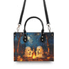 Bigcrowns EAT DRINK AND BE SCARY HALLOWEEN LEATHER HANDBAG YHDU2008244