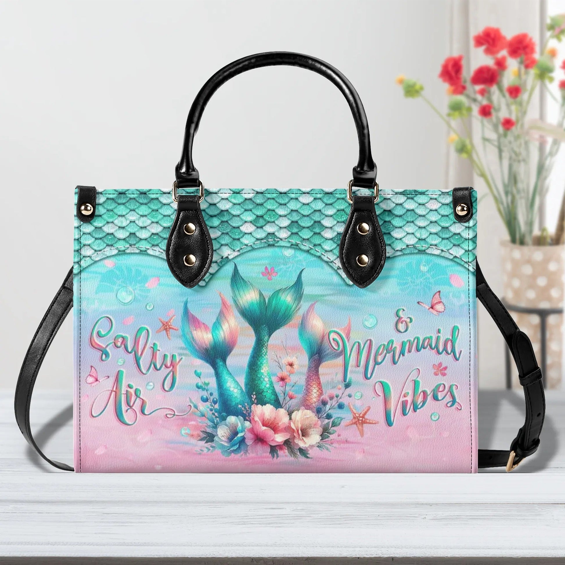 Bigcrowns SALTY AIR AND MERMAID VIBES LEATHER HANDBAG T0506243