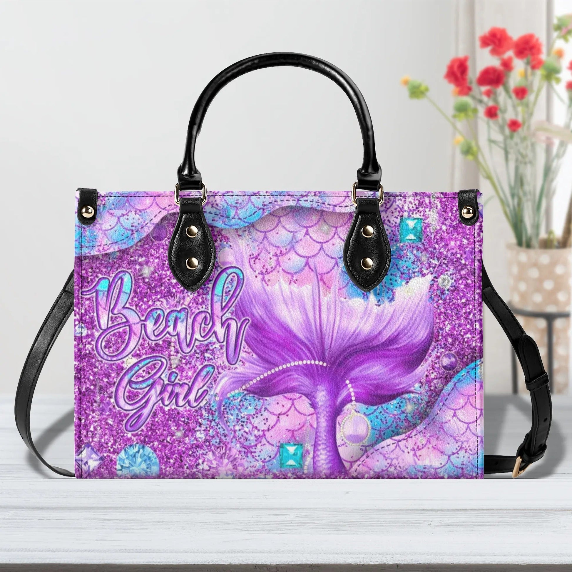 Bigcrowns BEACH GIRL MERMAID LEATHER HANDBAG N0606241