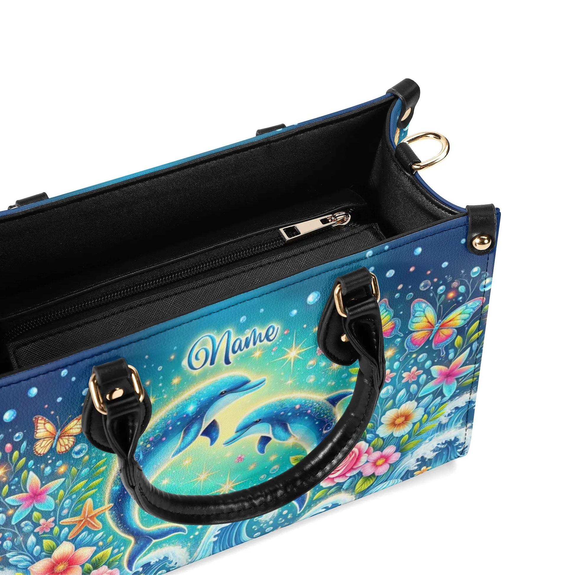 Bigcrowns DOLPHIN MOON LEATHER HANDBAG W2706243
