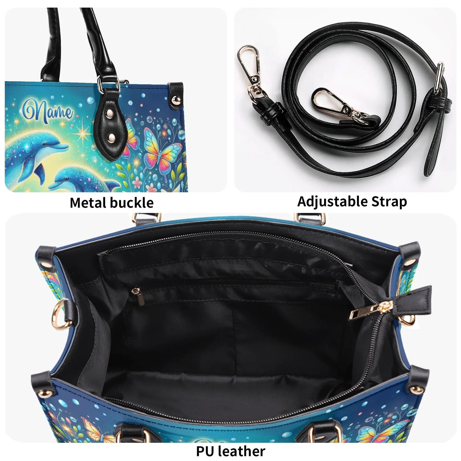 Bigcrowns DOLPHIN MOON LEATHER HANDBAG W2706243