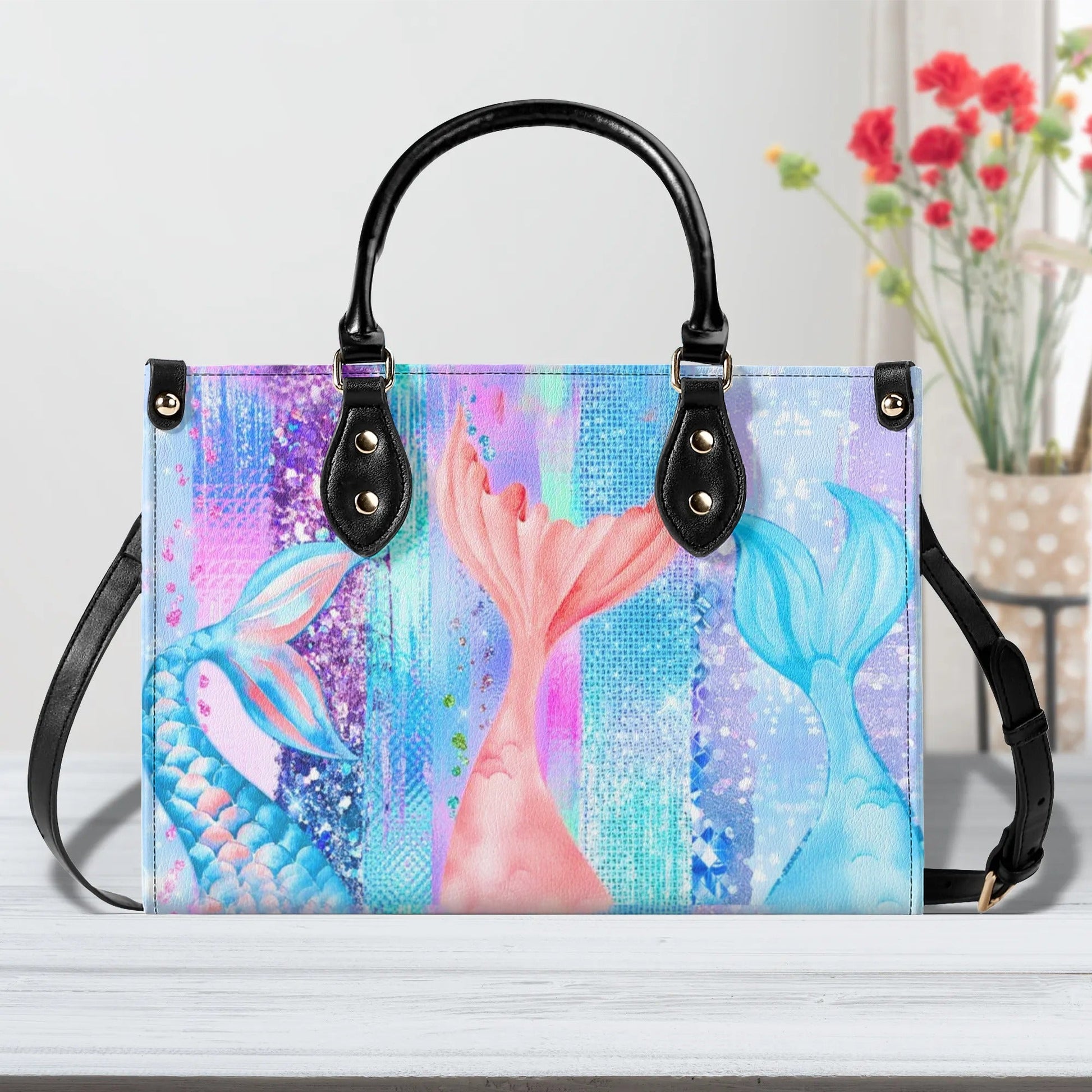 Bigcrowns MERMAID HOLOGRAPHIC LEATHER HANDBAG N3005242