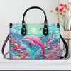 Bigcrowns DOLPHIN IN THE OCEAN LEATHER HANDBAG G0407244