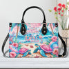 Bigcrowns DON'T WORRY BEACH HAPPY TURTLE LEATHER HANDBAG G3105244