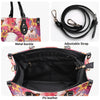 I AM WHO I AM FLORAL SKULL TIE DYE LEATHER HANDBAG - TLTW2406241