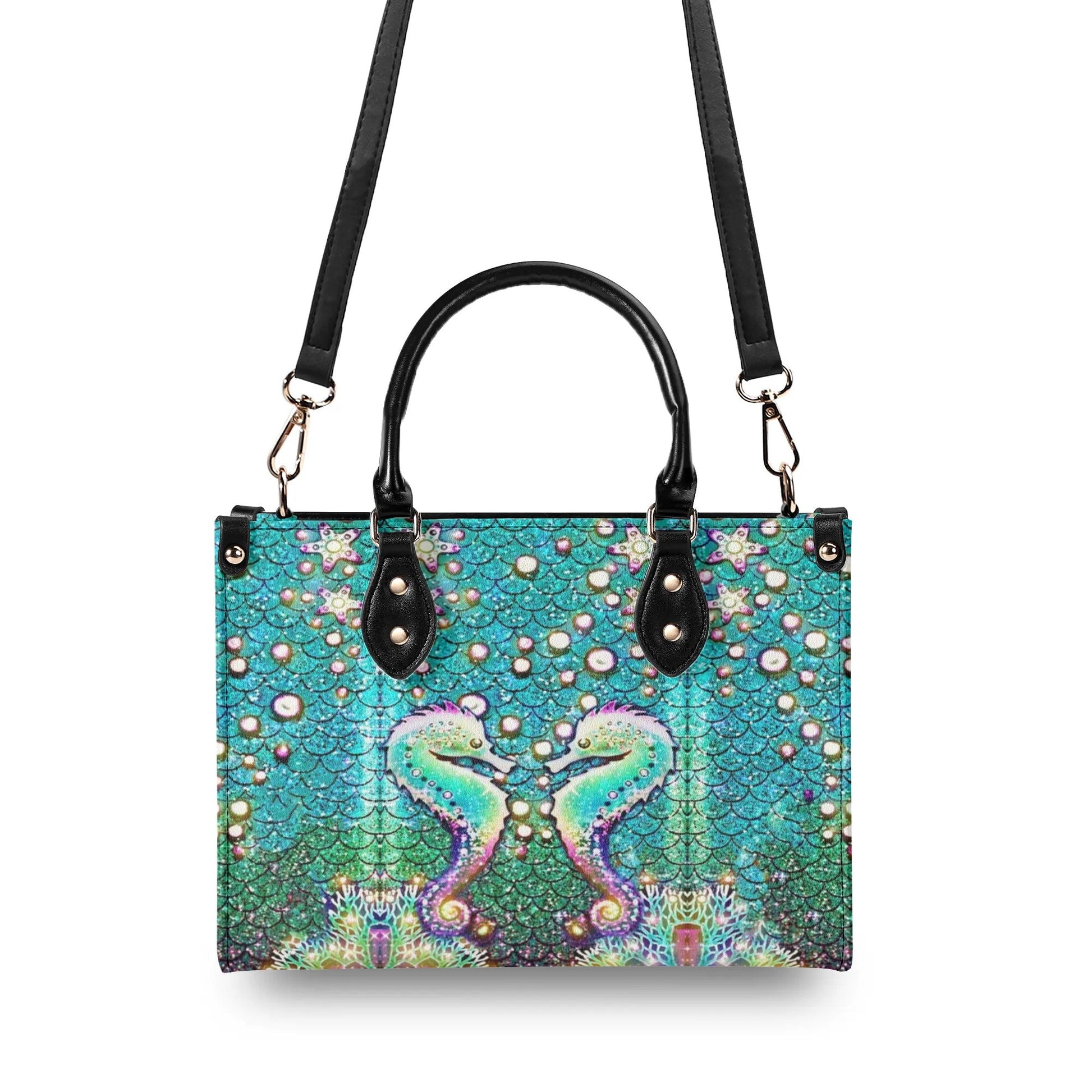 Bigcrowns GLOWING SEAHORSE LEATHER HANDBAG YHDU1706242