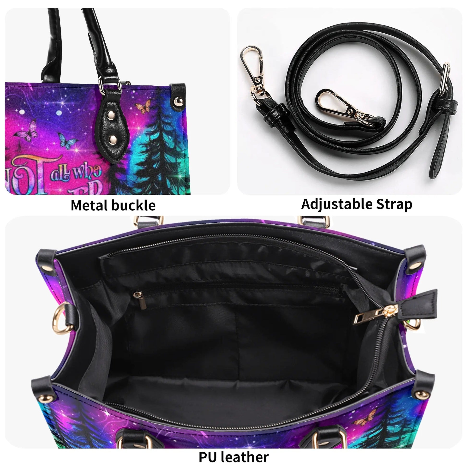 Bigcrowns NOT ALL WHO WANDER ARE LOST LEATHER HANDBAG T0509243