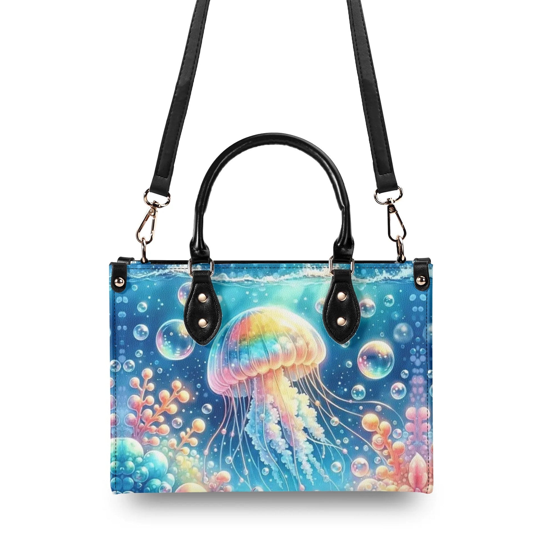 Bigcrowns AS FREE AS THE OCEAN LEATHER HANDBAG YHDU1207242