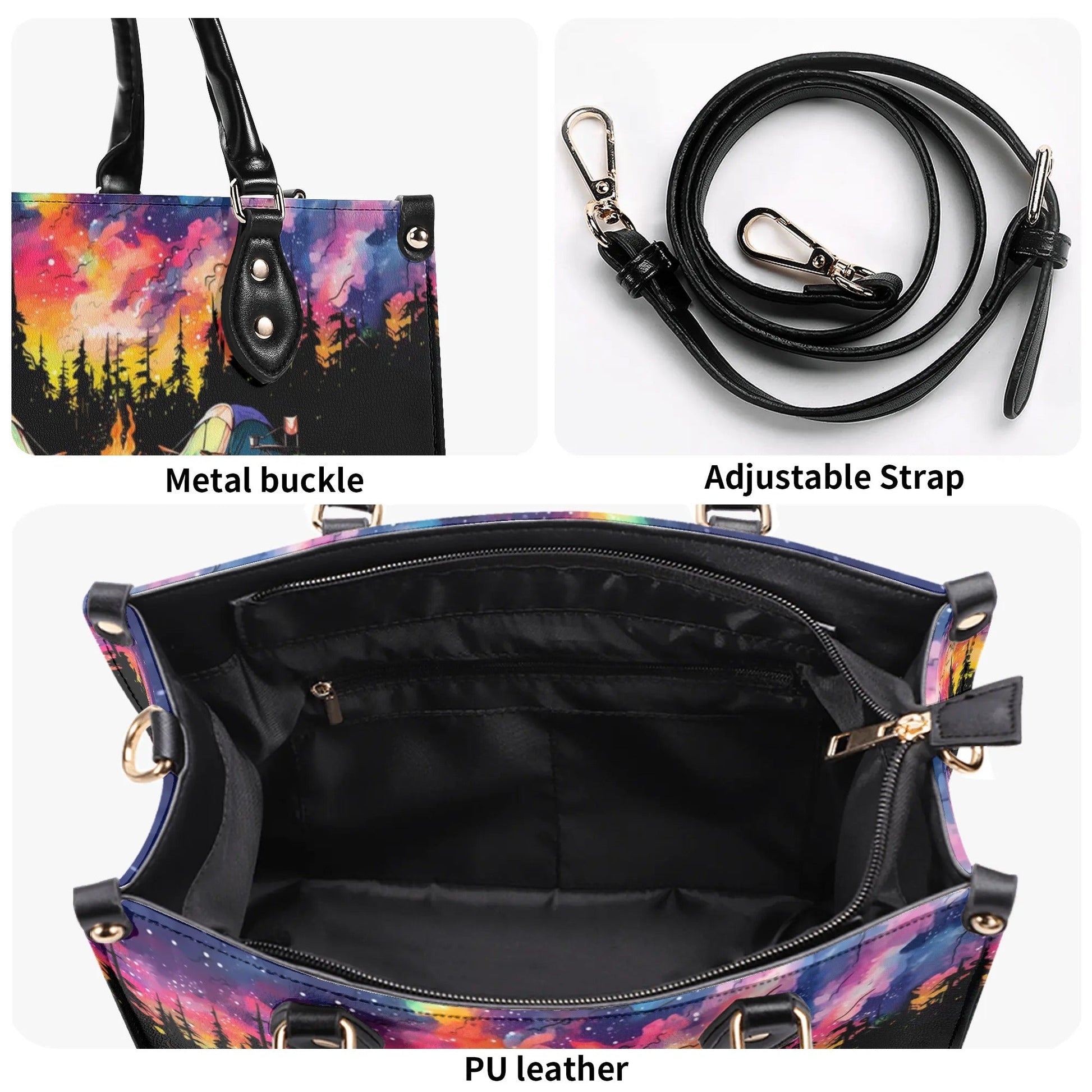 Bigcrowns MAKING MEMORIES ONE CAMPFIRE AT A TIME LEATHER HANDBAG W2705243