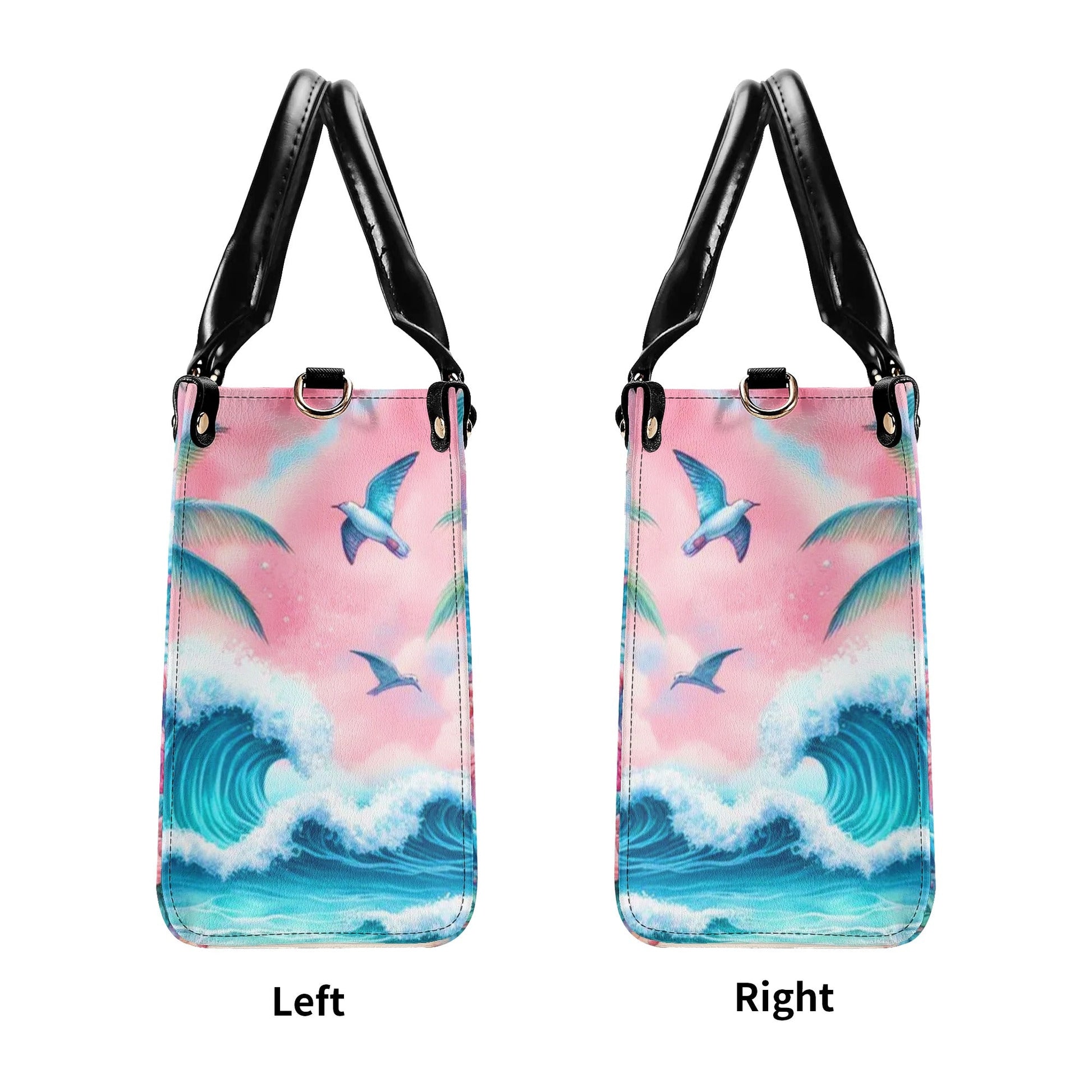 Bigcrowns DON'T WORRY BEACH HAPPY TURTLE LEATHER HANDBAG G3105244