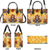 SHE IS SUNSHINE SUNFLOWER SKULL LEATHER HANDBAG - TLNT2406243