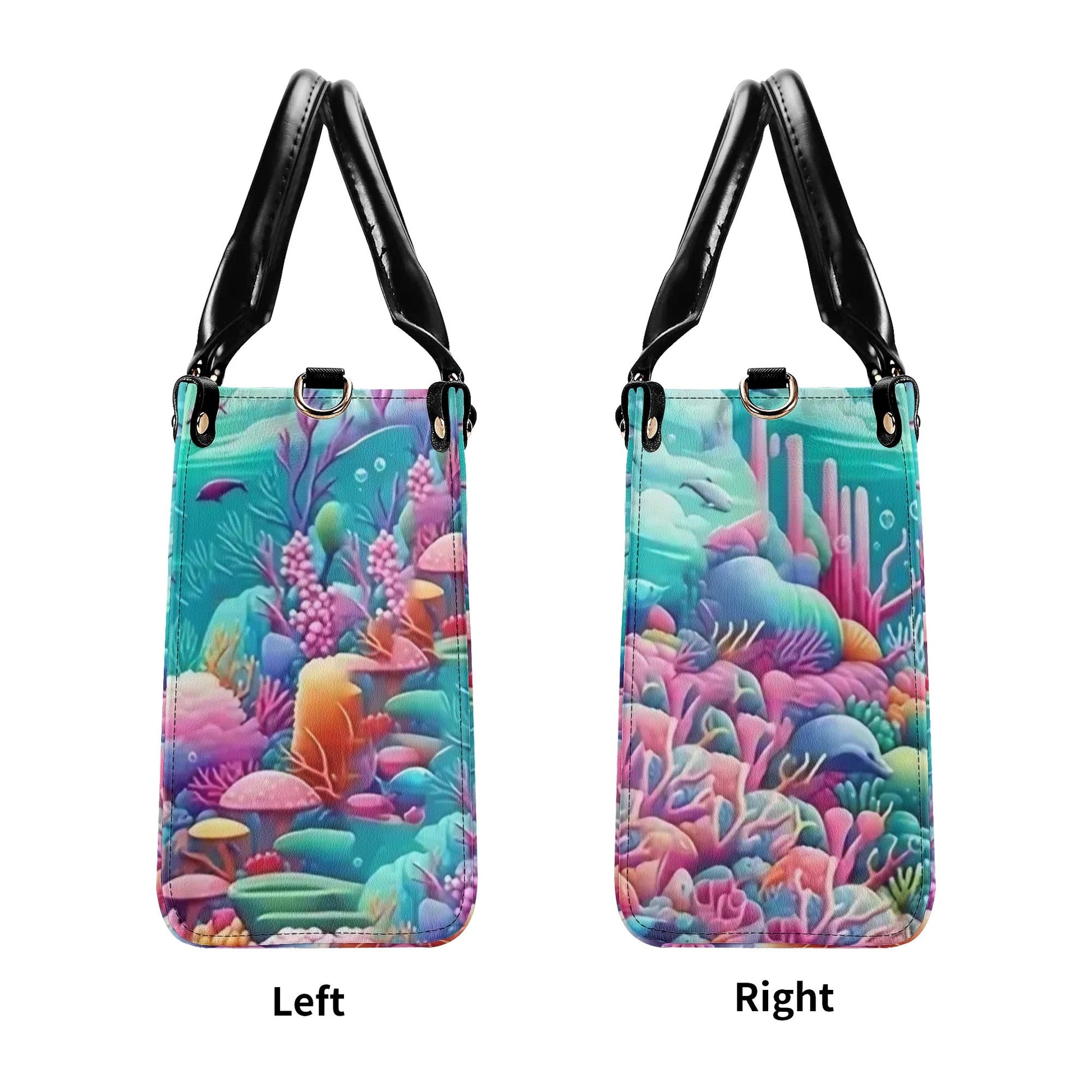 Bigcrowns DOLPHIN IN THE OCEAN LEATHER HANDBAG G0407244