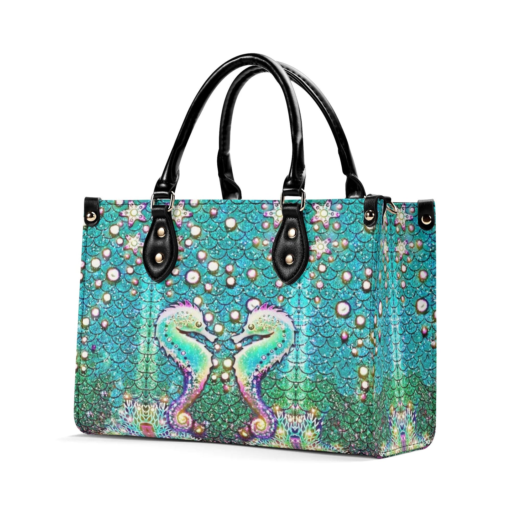 Bigcrowns GLOWING SEAHORSE LEATHER HANDBAG YHDU1706242