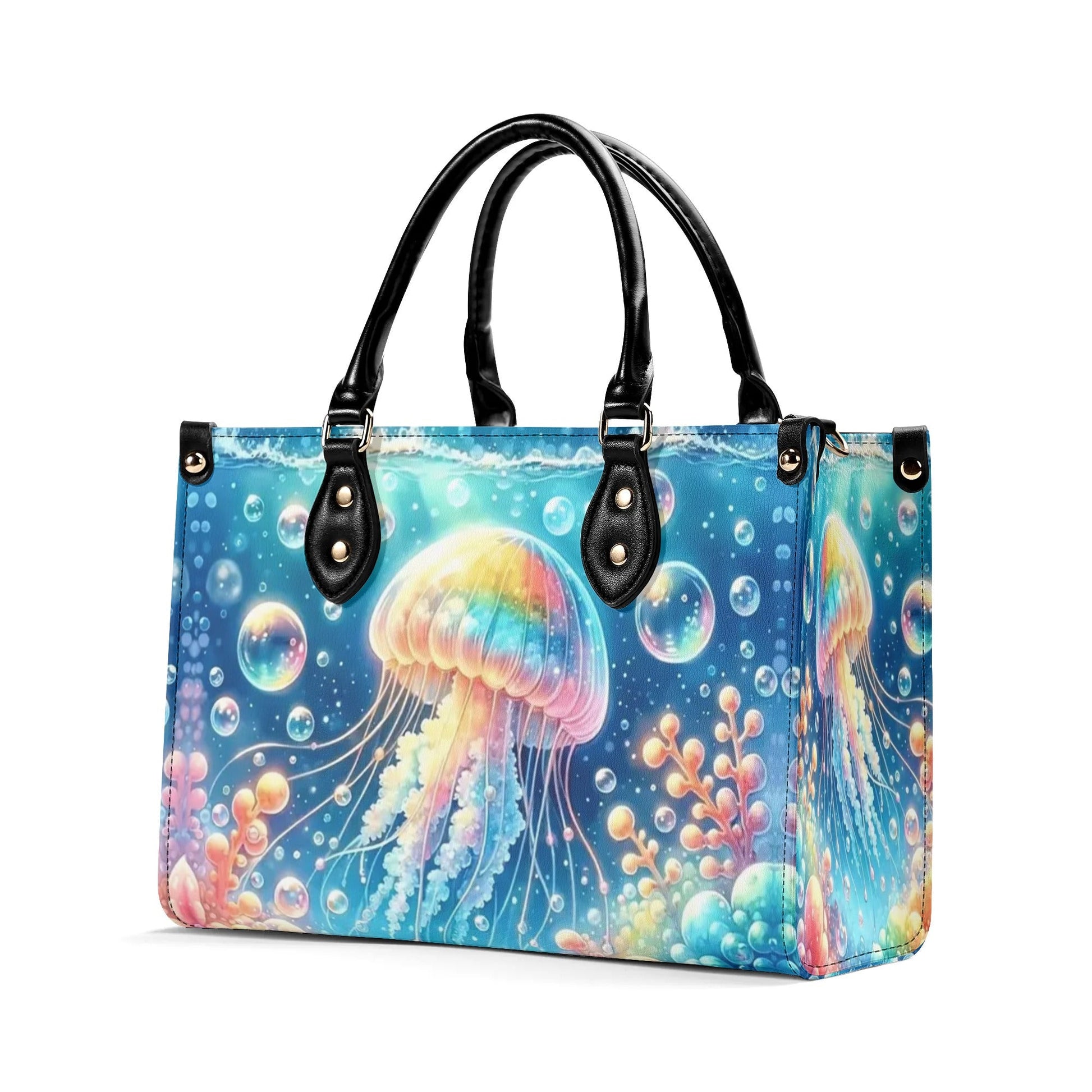 Bigcrowns AS FREE AS THE OCEAN LEATHER HANDBAG YHDU1207242