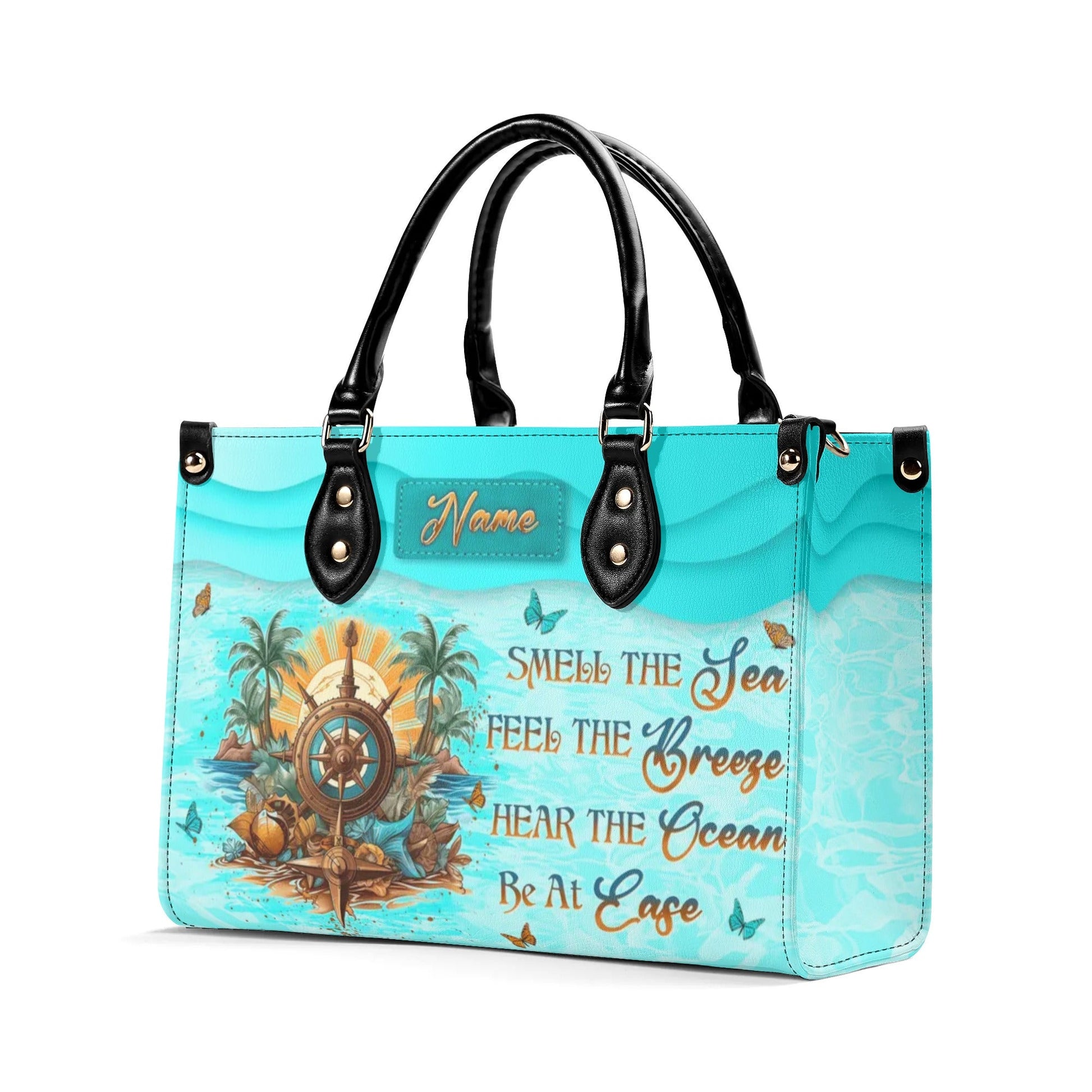 Bigcrowns SMELL THE SEA FEEL THE BREEZE LEATHER HANDBAG N1706242