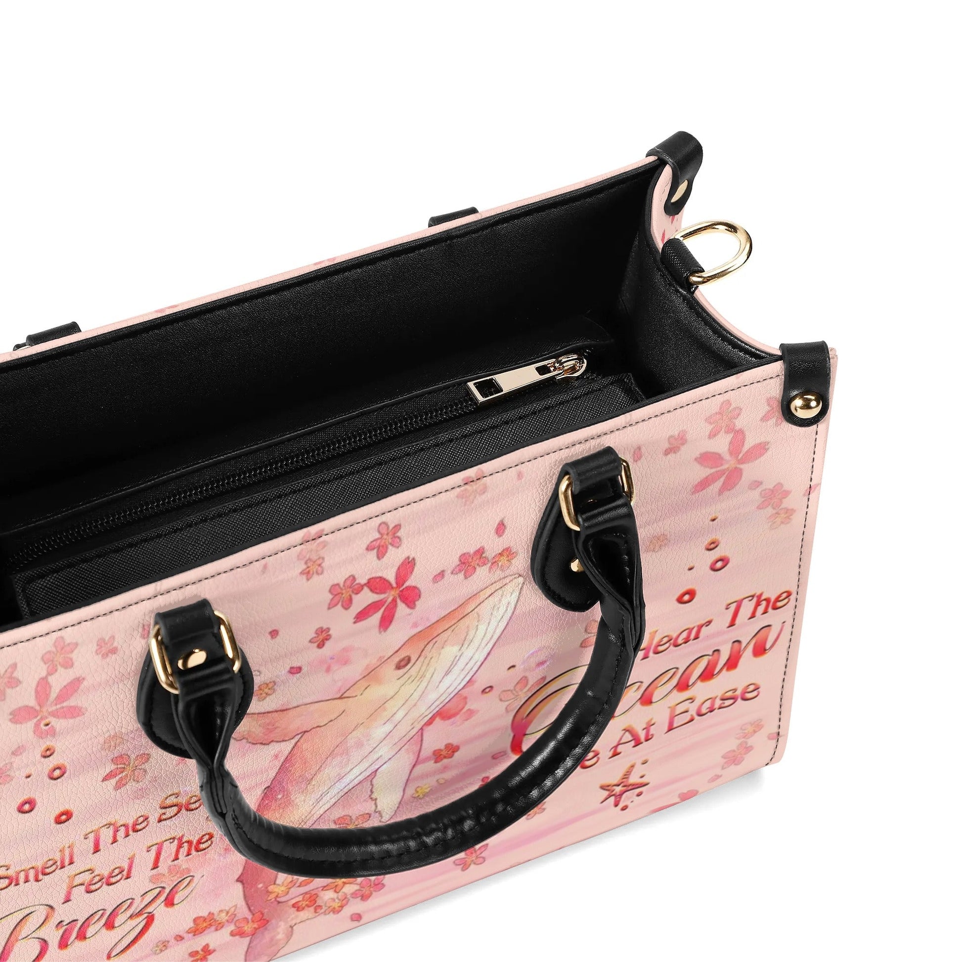 Bigcrowns SMELL THE SEA FEEL THE BREEZE WHALE LEATHER HANDBAG G1308244