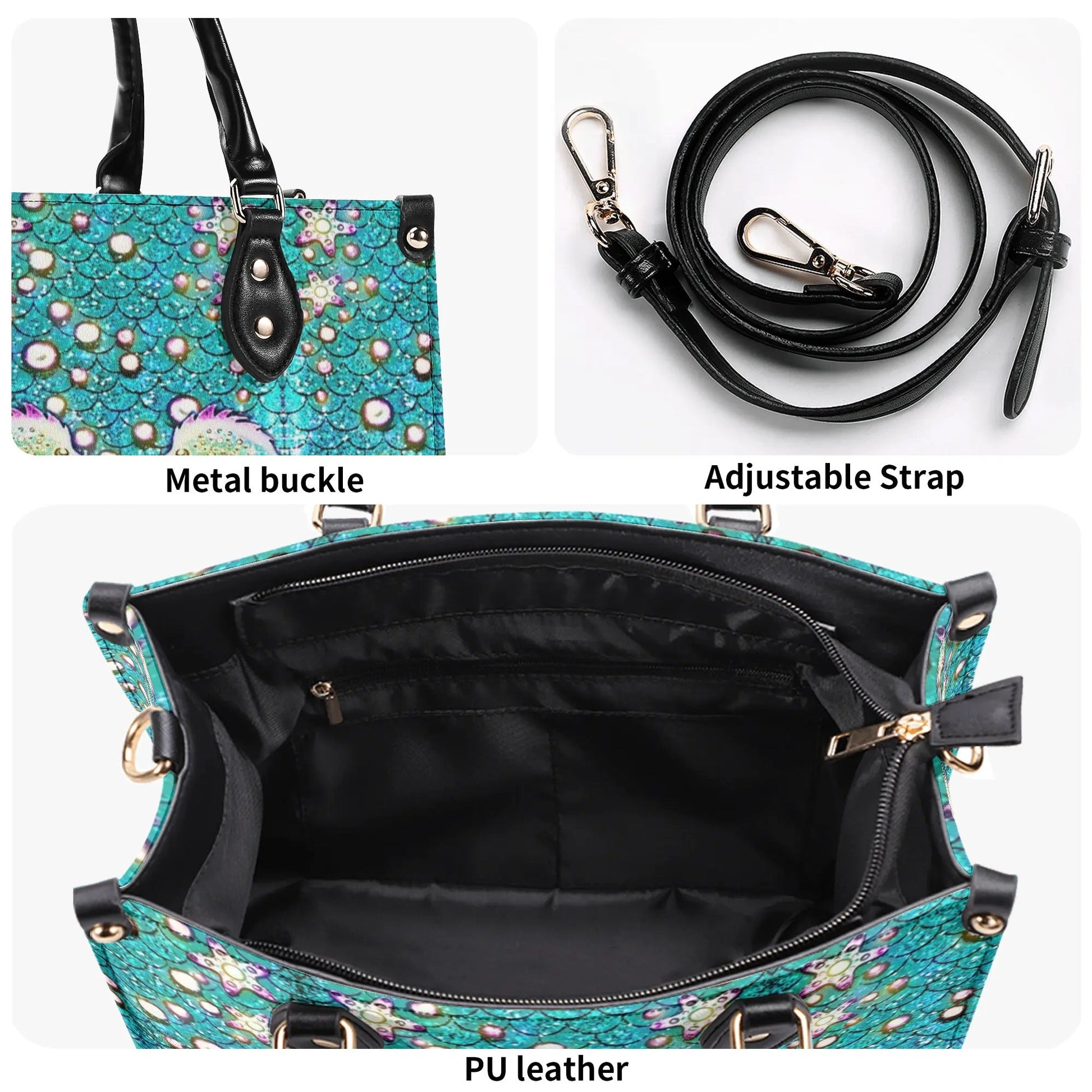 Bigcrowns GLOWING SEAHORSE LEATHER HANDBAG YHDU1706242