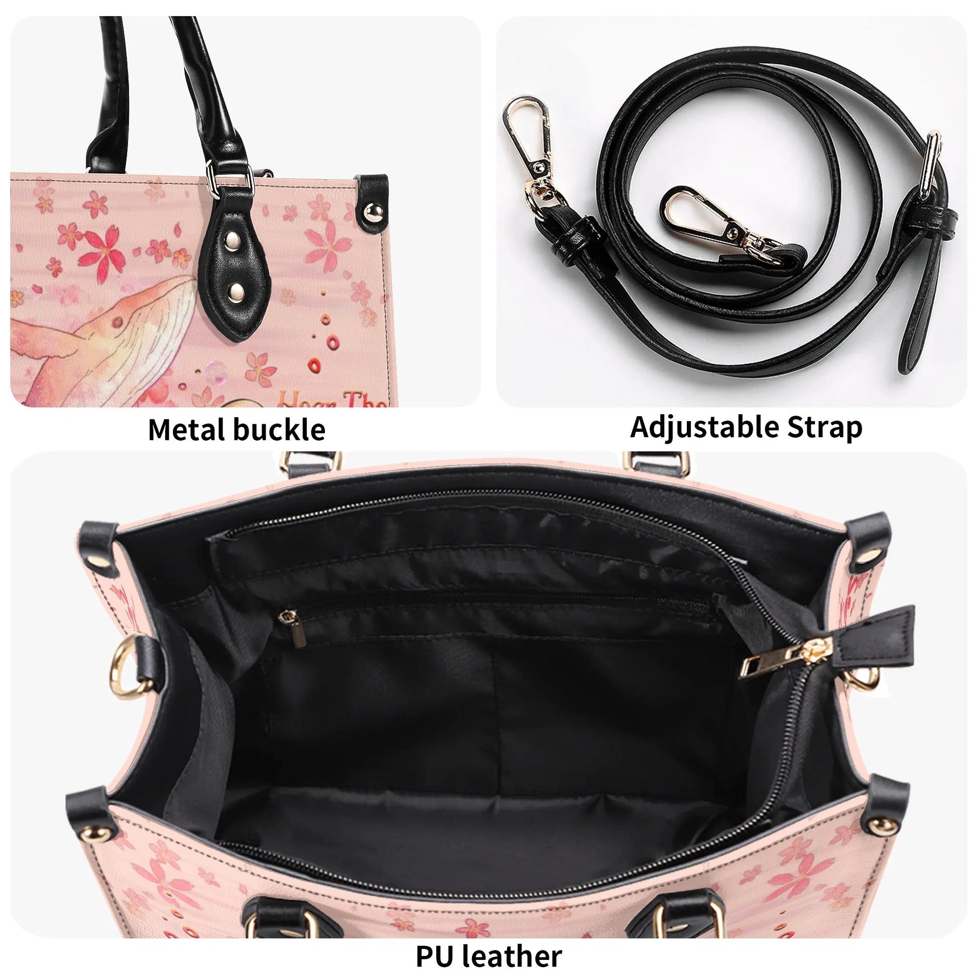 Bigcrowns SMELL THE SEA FEEL THE BREEZE WHALE LEATHER HANDBAG G1308244