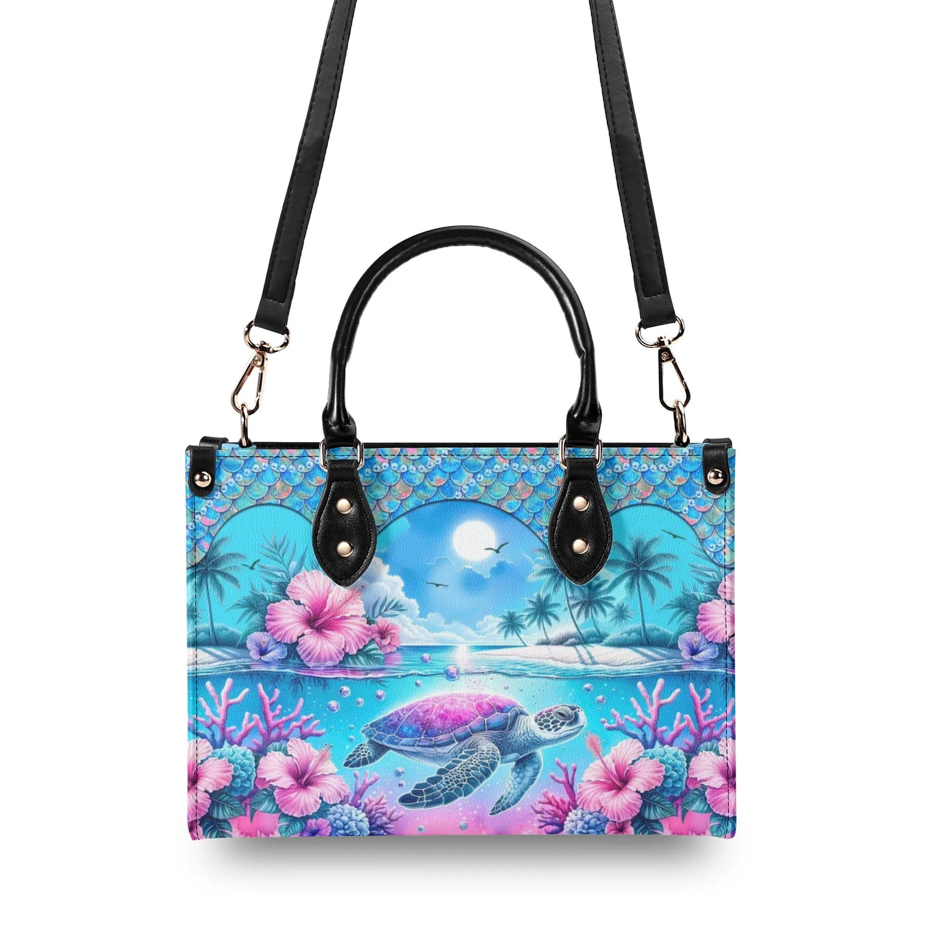 Bigcrowns PARADISE FOUND TURTLE LEATHER HANDBAG T2805244