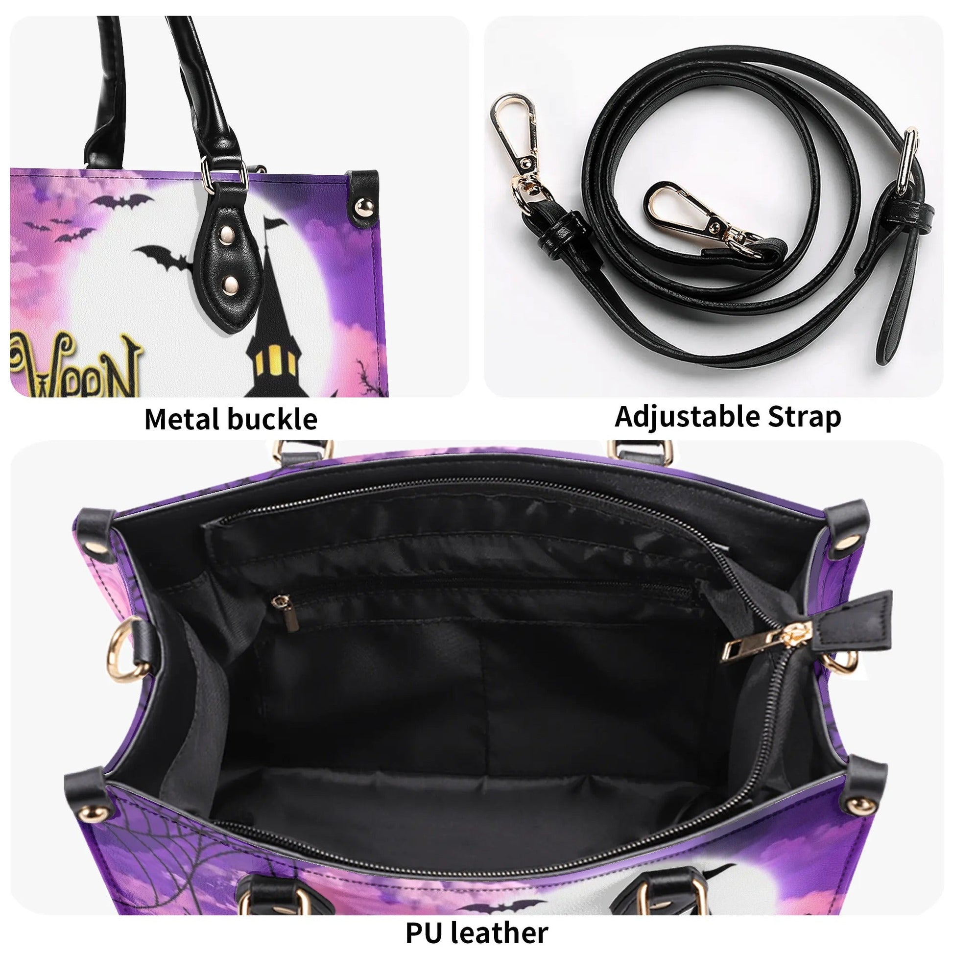Bigcrowns HALLOWEEN IS COMING LEATHER HANDBAG YHDU1109244