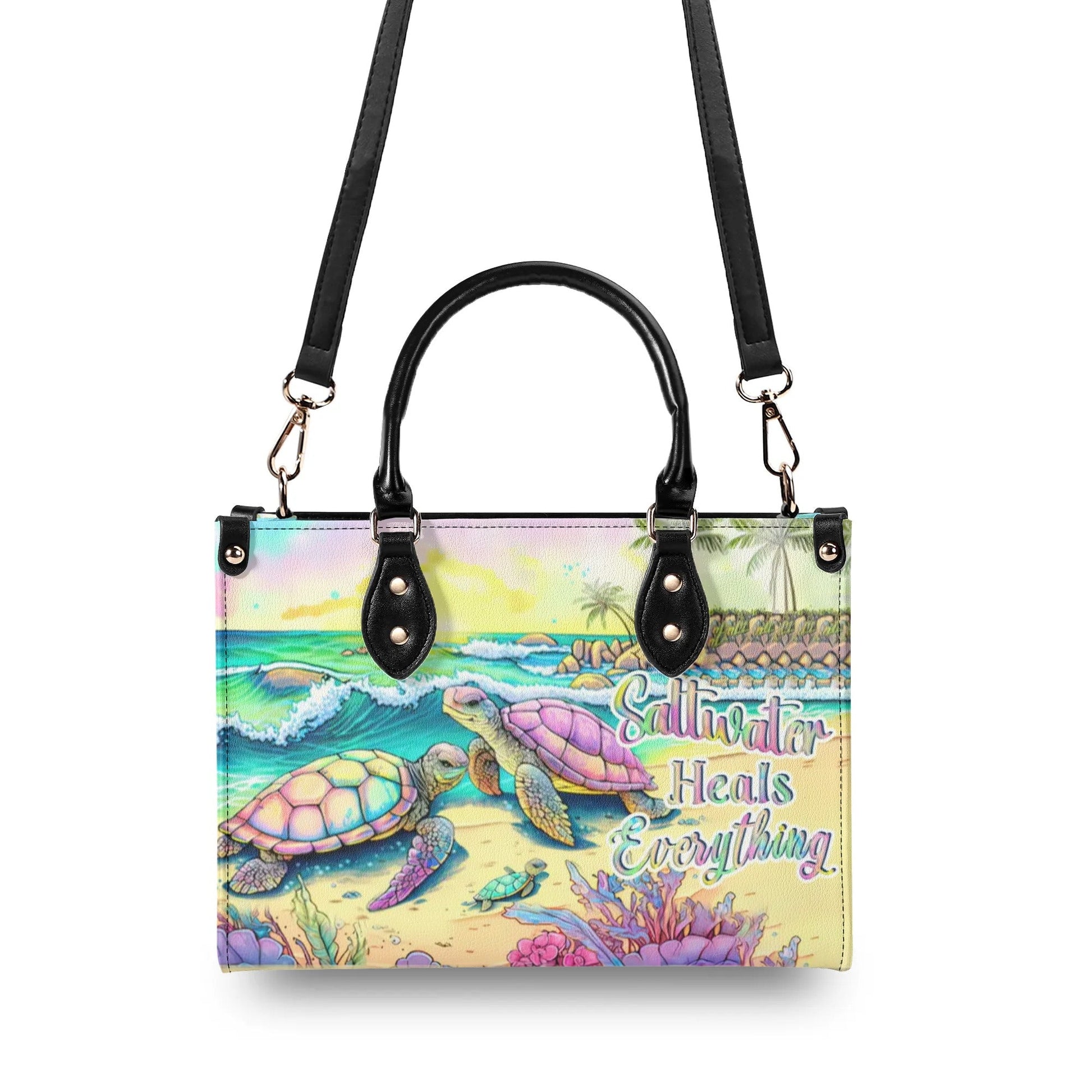 Bigcrowns SALTWATER HEALS EVERYTHING LEATHER HANDBAG N0807244
