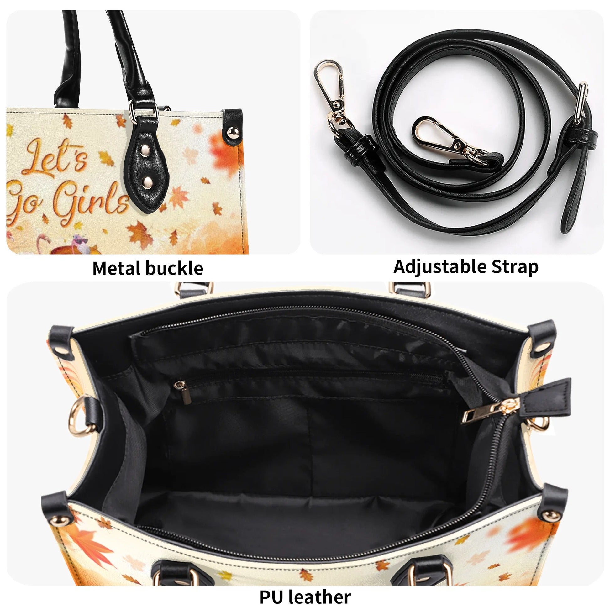 Bigcrowns LET'S GO GIRLS FLAMINGO LEATHER HANDBAG N0908244