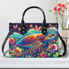 Salty Lil' Beach Turtle Leather Handbag