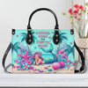 Mermaid Kisses And Starfish Wishes Leather Handbag