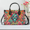 QUEEN SKULL LADY LEATHER HANDBAG - TLNZ2207242
