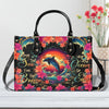 Smell The Sea Feel The Breeze Dolphin Leather Handbag