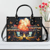 Making Memories One Campfire At A Time Leather Handbag