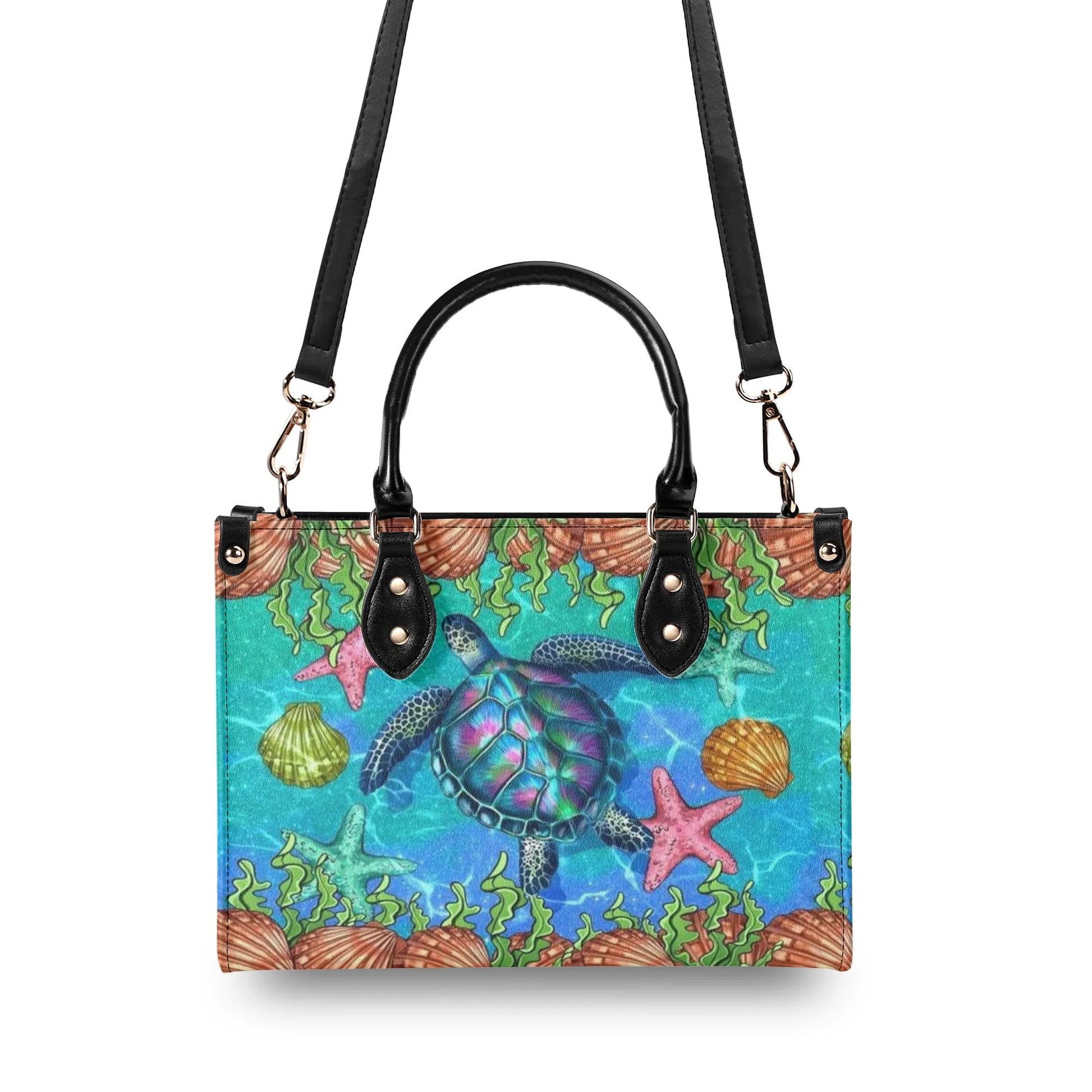 Bigcrowns TURTLE BEACH LEATHER HANDBAG YHKD0706241