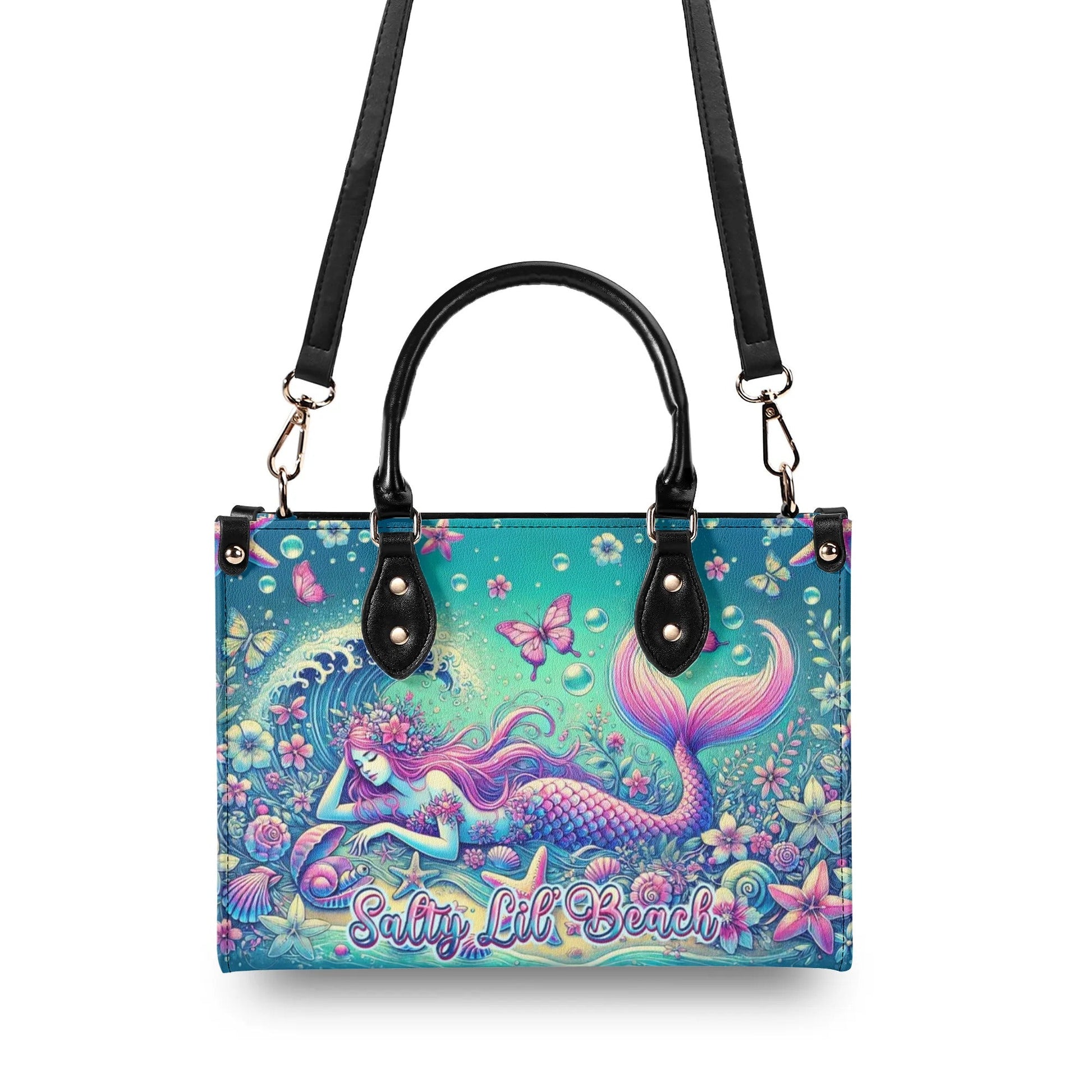Bigcrowns SALTY LIL' BEACH MERMAID LEATHER HANDBAG TLPQ0207241