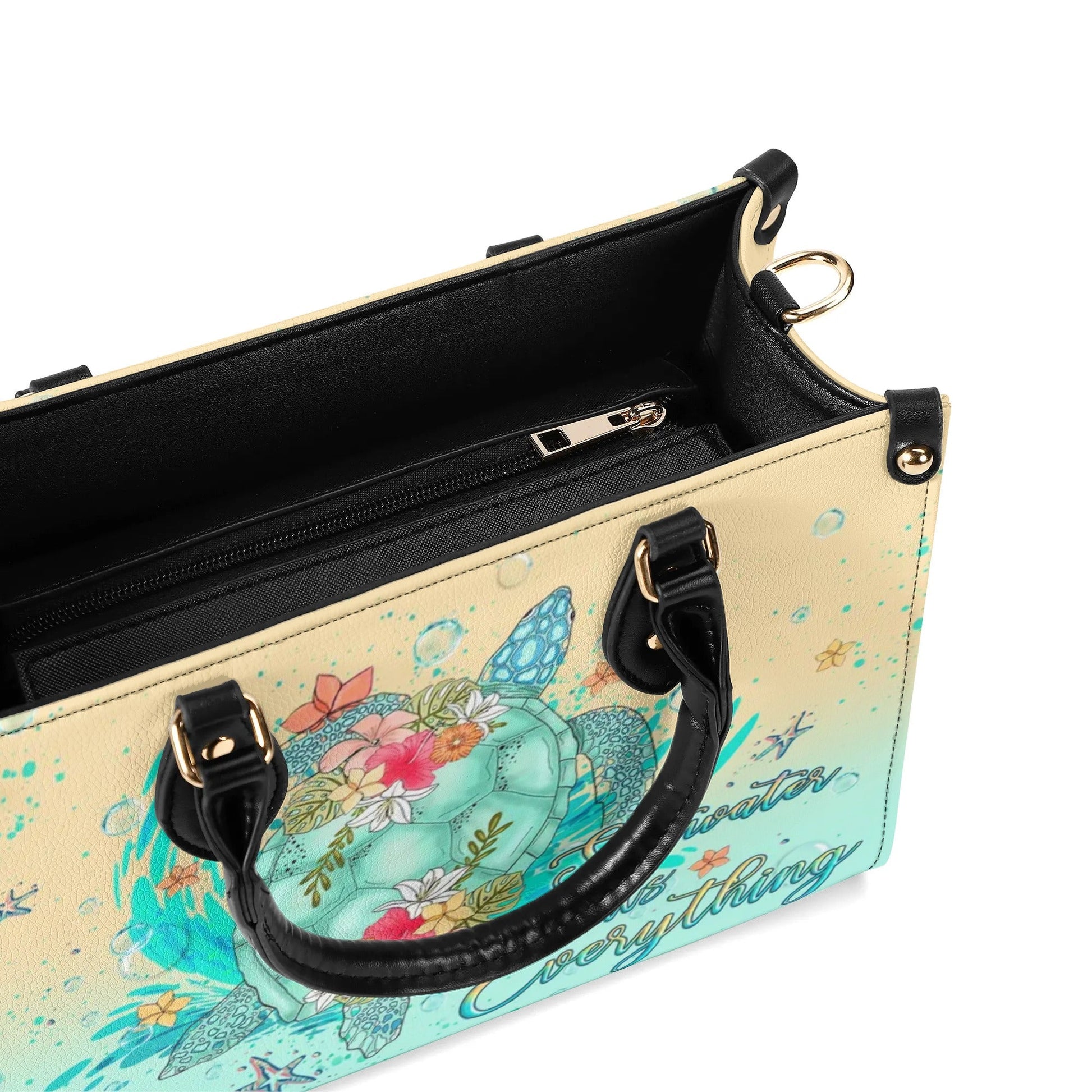 Bigcrowns SALTWATER HEALS EVERYTHING LEATHER HANDBAG T2207244