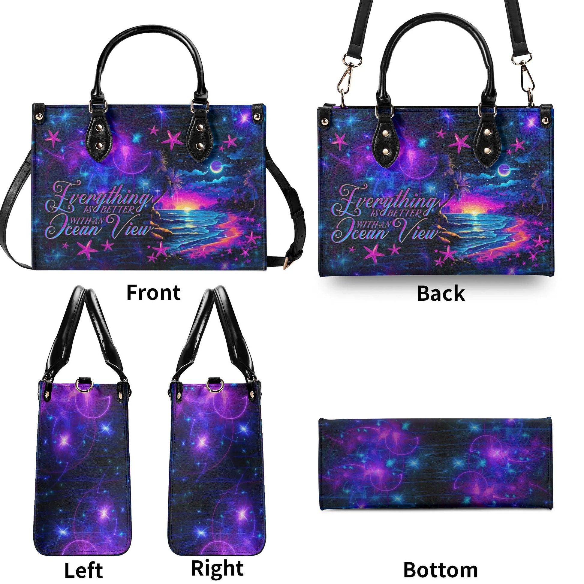 Bigcrowns EVERYTHING IS BETTER LEATHER HANDBAG O2905243