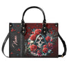 SUGAR SKULL ROSE LEATHER HANDBAG - TLTW0406242
