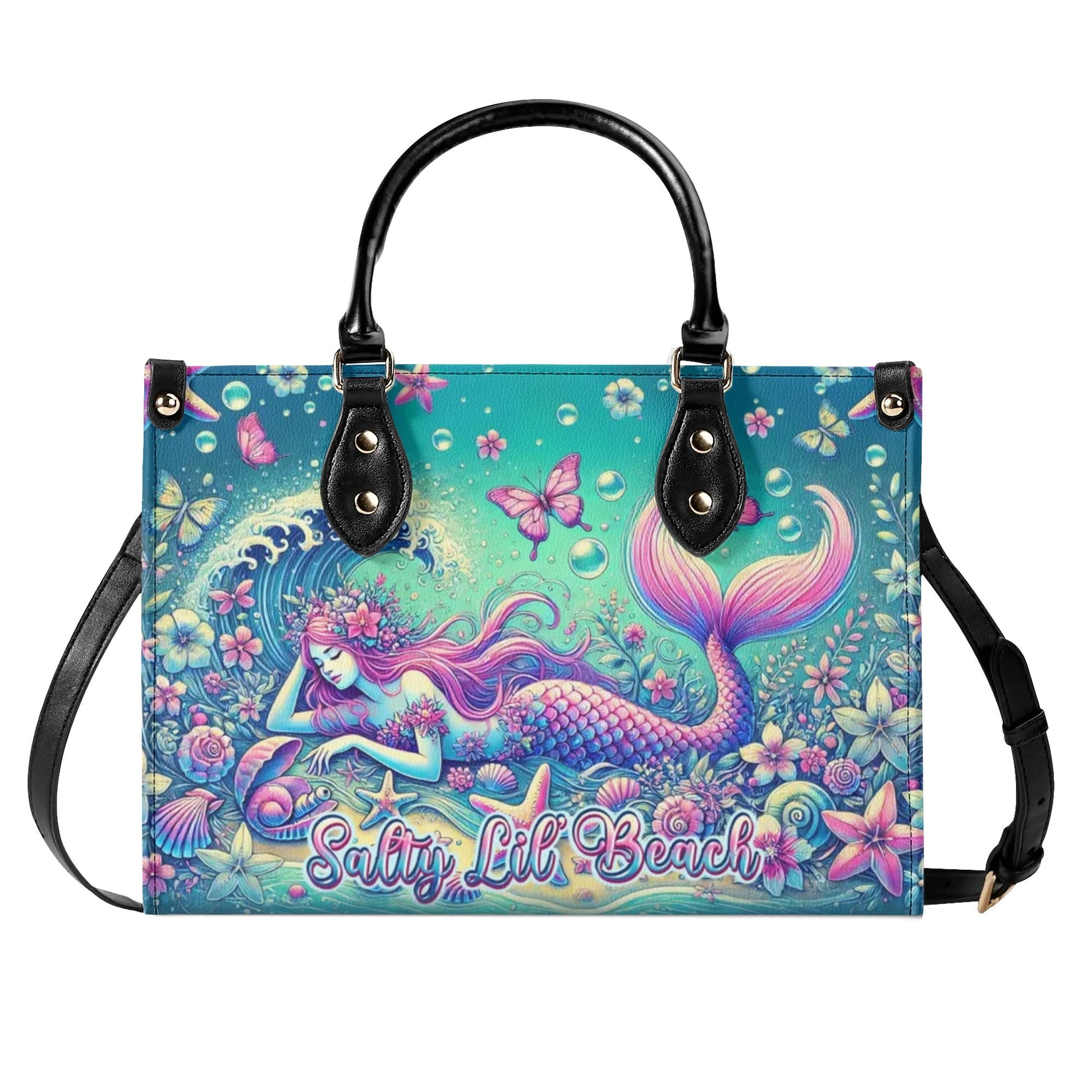 Bigcrowns SALTY LIL' BEACH MERMAID LEATHER HANDBAG TLPQ0207241
