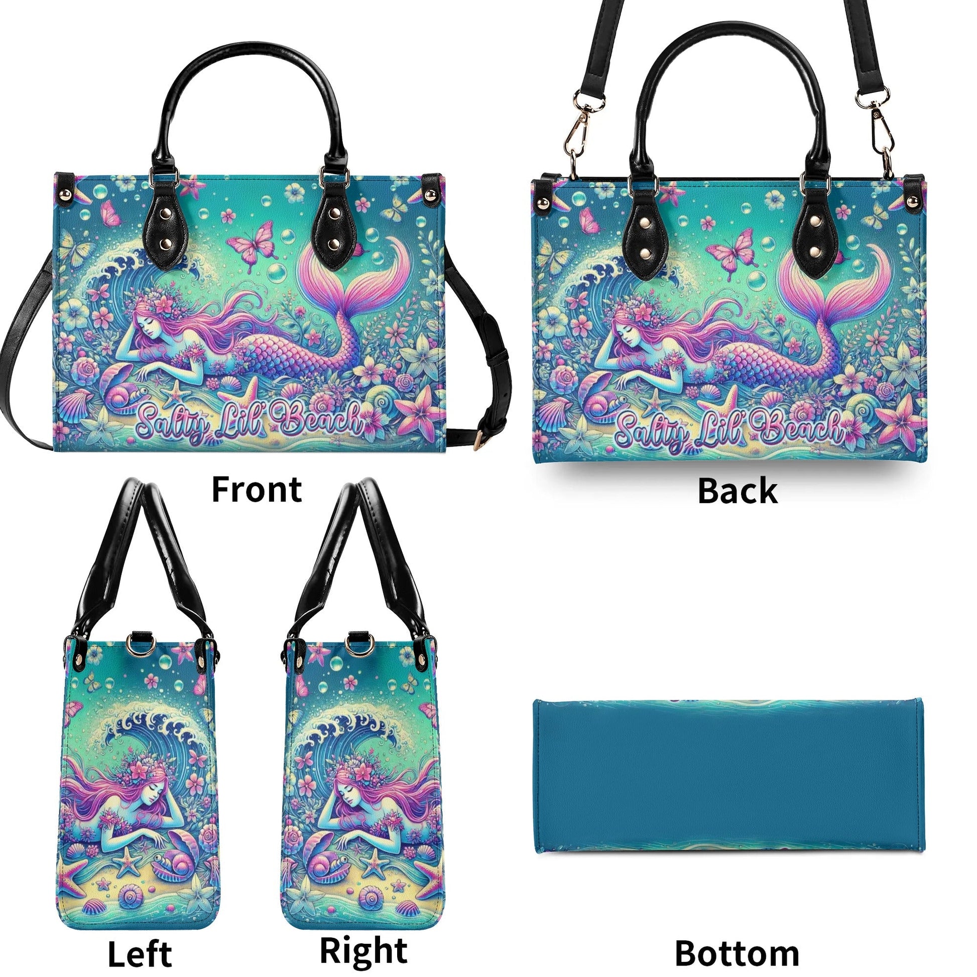 Bigcrowns SALTY LIL' BEACH MERMAID LEATHER HANDBAG TLPQ0207241