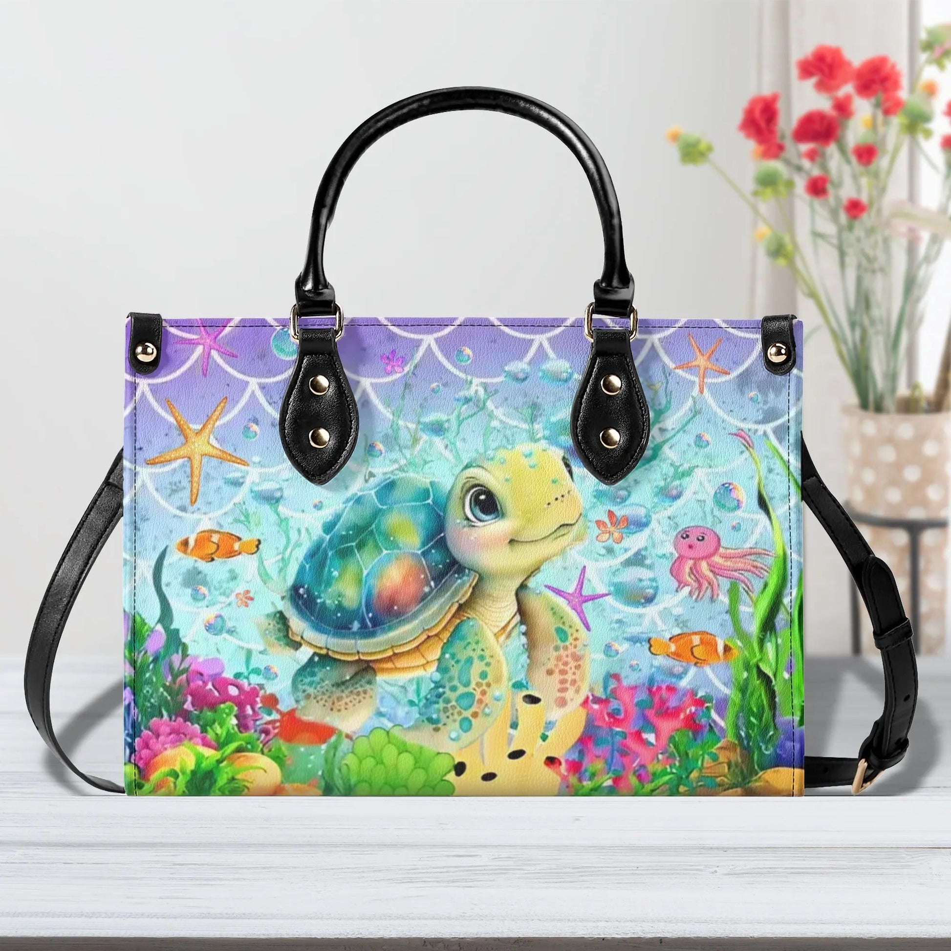 Bigcrowns SEA TURTLE LEATHER HANDBAG T2808241