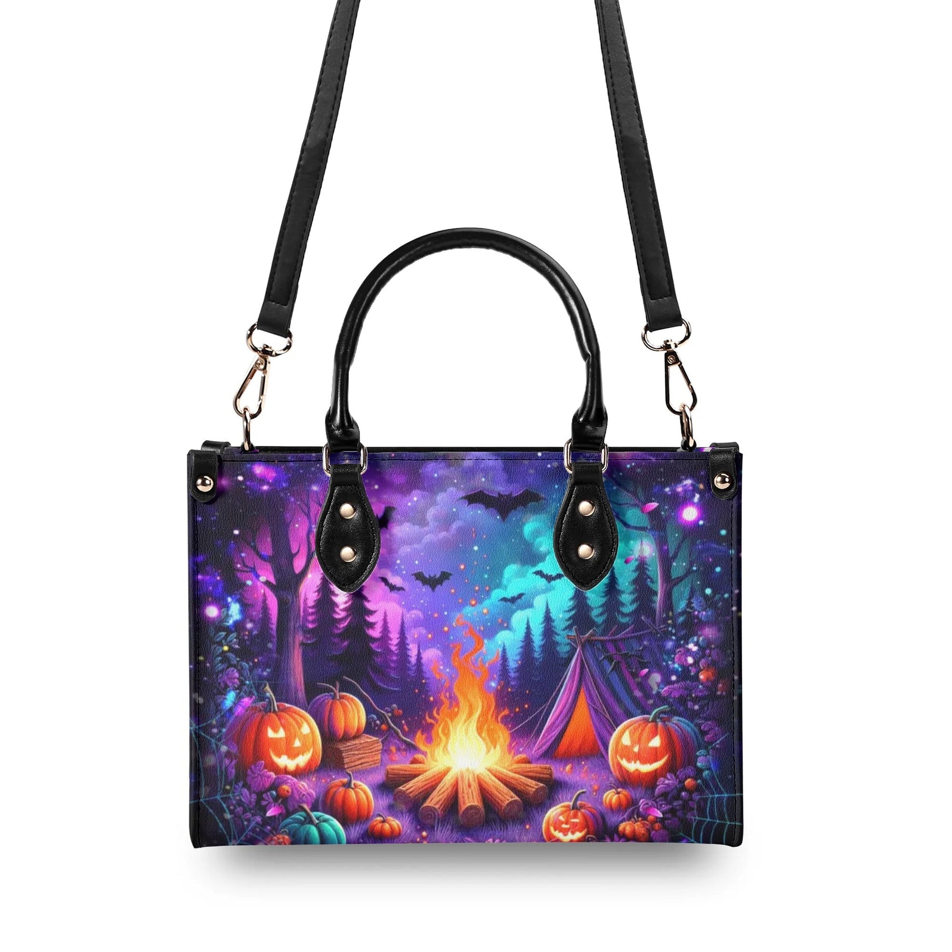 Bigcrowns GLOWING CAMPFIRE HALLOWEEN LEATHER HANDBAG YHDU2608244