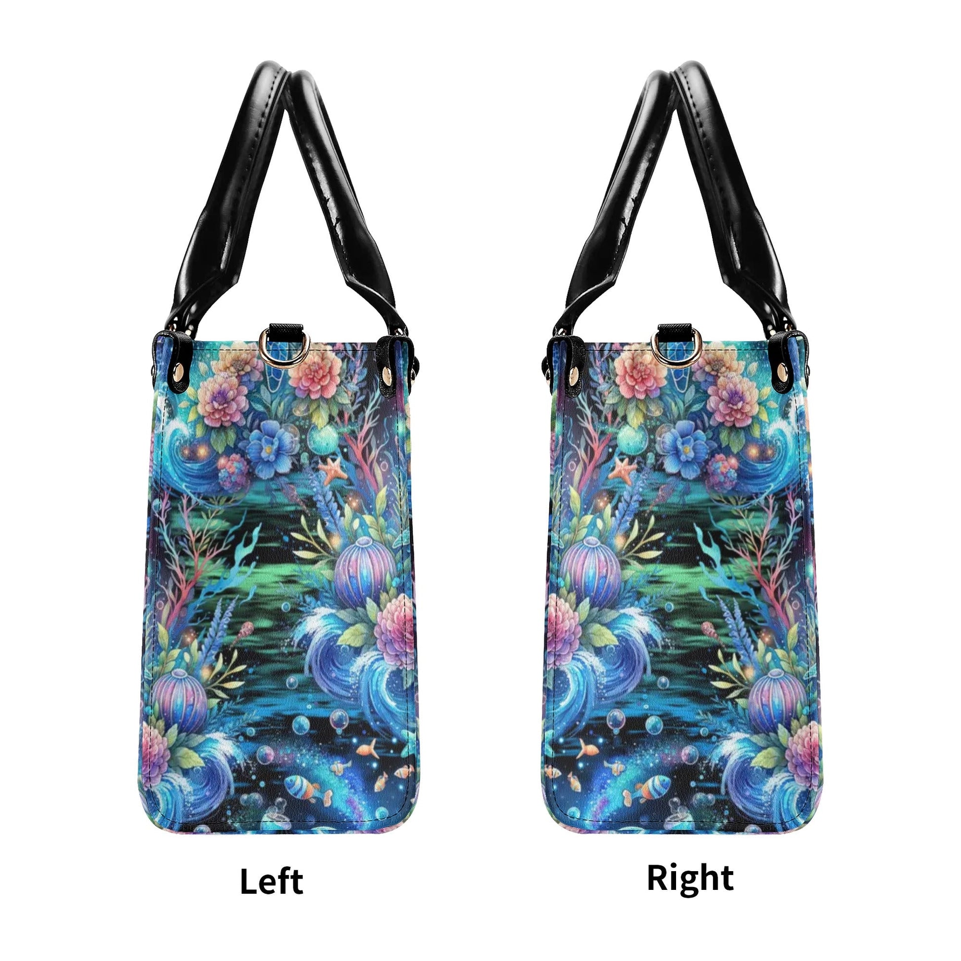 Bigcrowns SMELL THE SEA FEEL THE BREEZE TURTLE LEATHER HANDBAG T0409244