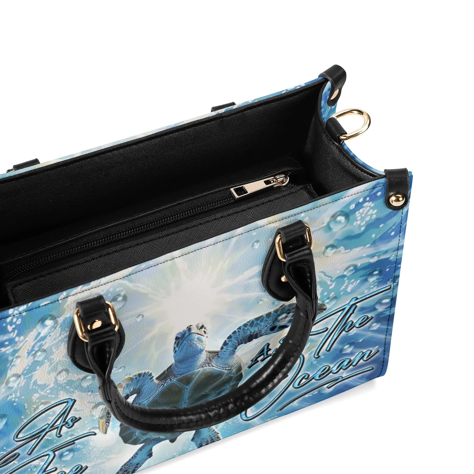 Bigcrowns OCEAN TURTLE LEATHER HANDBAG YHDU1907242