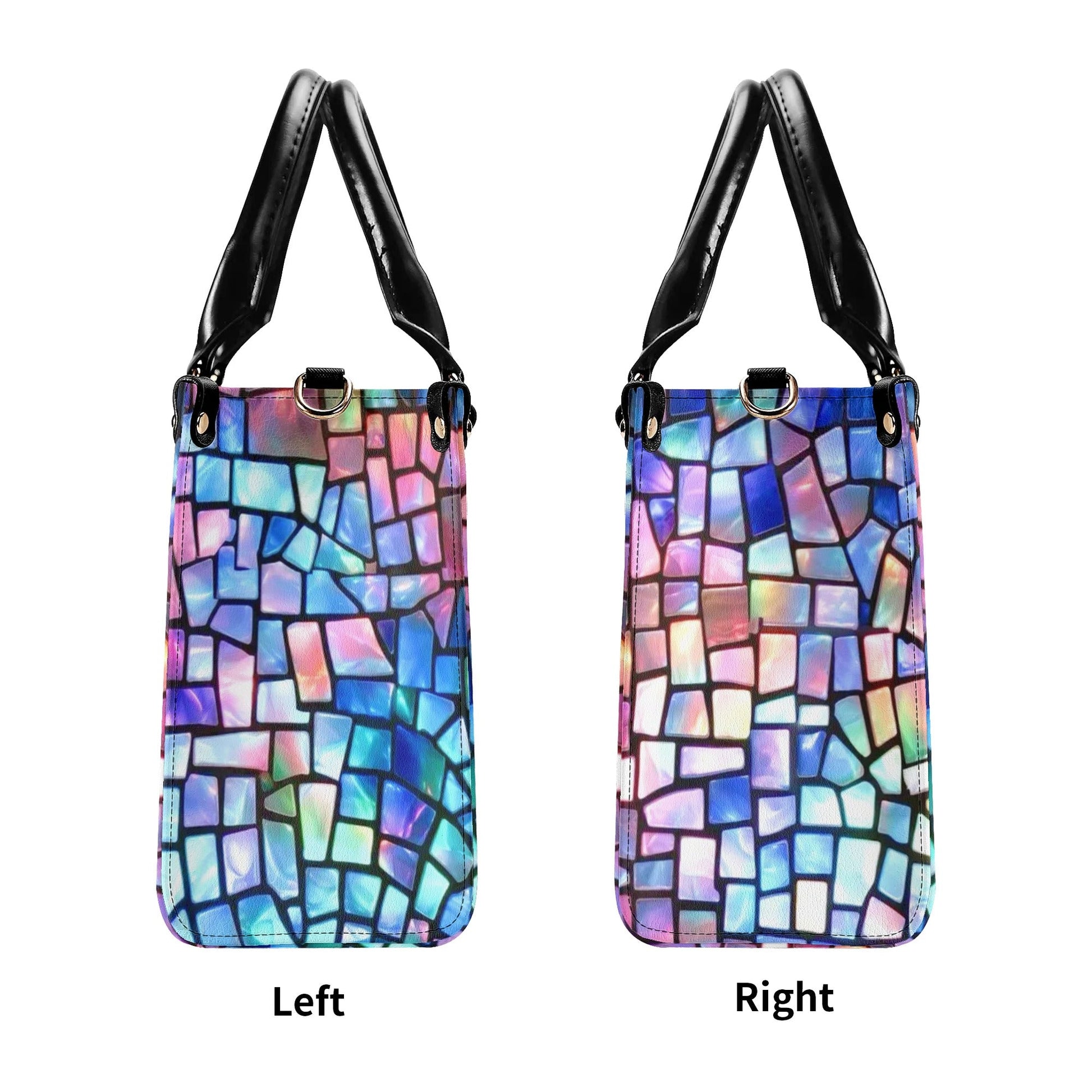 Bigcrowns LIGHTHOUSE STAINED GLASS LEATHER HANDBAG T1106242